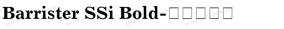 Barrister SSi Bold字体转换